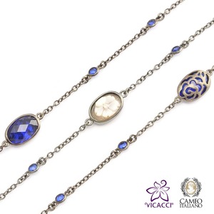 Collier en argent Sterling 925 authentique, came12 mm, fabriqué en italie, VC-NC2s-g - Product Image 2