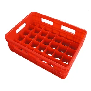 Caja de botellas de plástico de alta calidad, caja de plástico para botellas