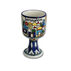 Jerusalem Souvenir Gift Items Ceramic Cups for Wine