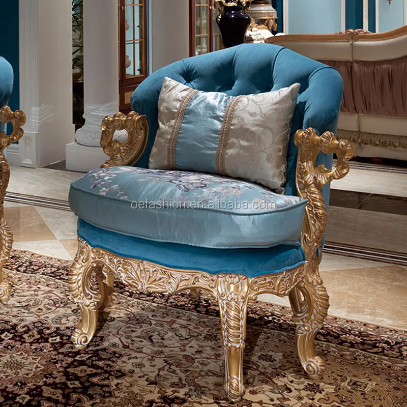 OE-FASHION bleu royal canapé chaise avec tissu du fournisseur de La Chine