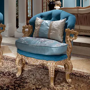 OE-FASHION royal blue sofa chair with fabric from China supplier