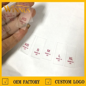 <span class=keywords><strong>Etichette</strong></span> Trasparenti Personalizzate con Logo <span class=keywords><strong>per</strong></span> <span class=keywords><strong>Abbigliamento</strong></span> Sportivo, Taglie XS S M <span class=keywords><strong>L</strong></span> XL XXL, <span class=keywords><strong>Etichette</strong></span> in TPU Trasparente <span class=keywords><strong>per</strong></span> Indumenti - Product Image 5