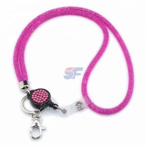 retractable reels key chains lanyards neck straps band for id badge holder for business school event