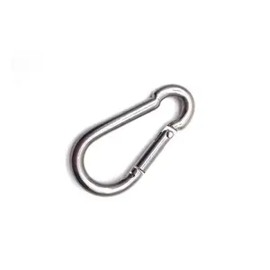 BT-245 Climbing Excellent Quality 50mm 316 Stainless Steel Carabiner Snap Hook Custom Logo 5x50 Carabiner Carbon Steel