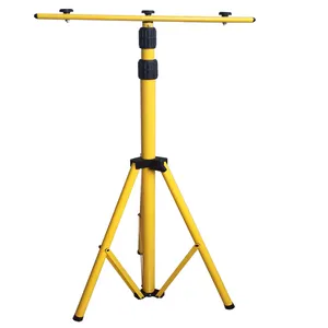 Led Isi Ulang Daya Baterai Tripod 500Cm Tugas Berat Lampu Sorot 20W Banjir Portabel Lampu Kerja Pencahayaan Tripod dengan Berdiri