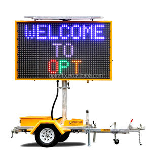 Cartello Stradale a LED Solare OPTRAFFIC, Tabellone Elettronico per Messaggi, Schermo LED Mobile per Esterni, Cartello Pubblicitario per il Traffico, Rimorchio VMS - Product Image 1