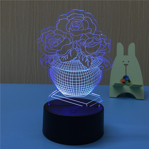 Lampe d'illusion lumineuse à led, 7 couleurs, veilleuse décorative de bureau, pour <span class=keywords><strong>chambre</strong></span> à coucher, <span class=keywords><strong>chambre</strong></span> d'enfants - Product Image 5