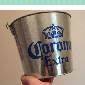 Xô Đá Mạ Kẽm Thùng Bia Kim Loại Tùy Chỉnh Có Tay Cầm - Product Image 3