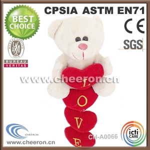Venta al por mayor osos de peluche, día de san valentín oso de peluche, osos de peluche con corazón rojo - Product Image 1