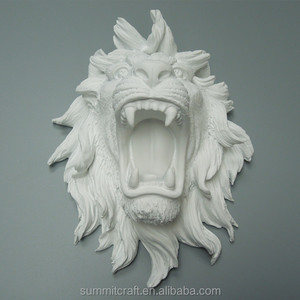 Statua a Testa di Leone <span class=keywords><strong>in</strong></span> <span class=keywords><strong>Resina</strong></span> da Parete, Busto di Leone - Product Image 3