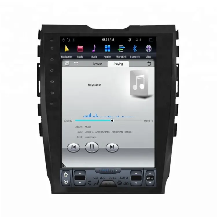 12.1 inch 수직 스크린 telsa mode 차 Gps radio dvd player 대 한 15 Ford Edge