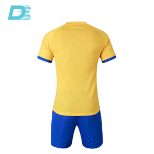 Wholesale blank new design men's yellow blank football jersey - Product Image 3