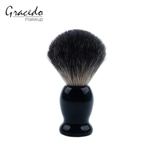 Suppliers Competitive price of shaving brush with black wood handle, single shaving brush badger hair brush