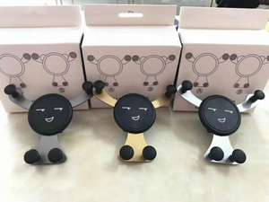携帯電話用の自動車用ナビゲーションホルダークリエイティブ笑顔ユニバーサル重力車ブラケットエアベント - Product Image 2