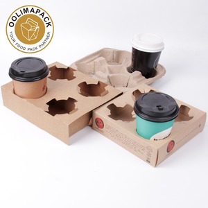 Caffè ondulato asporto tazza di carta, supporto di <span class=keywords><strong>cartone</strong></span> di caffè carrier - Product Image 5