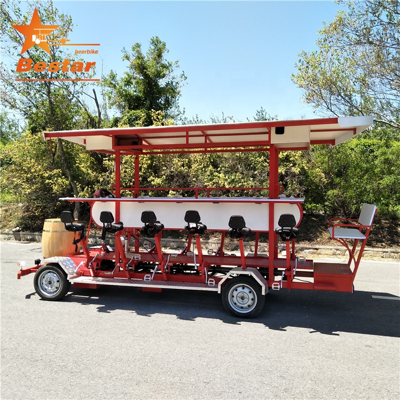 Уличный педальный велосипед для автобуса для вечеринки Мобильный Бар Паб пивной велосипед