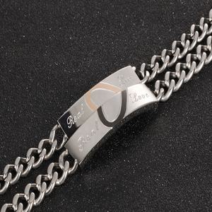 Romantic Real Love Half Heart <strong>Couple</strong> <strong>Bracelet</strong> <strong>Touch</strong> Customised His and Hers Heart Matching <strong>Bracelet</strong> <strong>for</strong> Pour <strong>Couple</strong> - Product Image 3