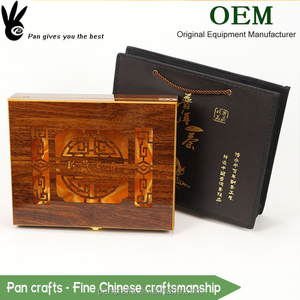 hueco logotipo personalizado té caja de regalo caja de embalaje bage con cerradura de almacenamiento de madera para la venta - Product Image 1