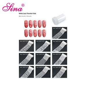 Özel etiket transferi tırnak dantel folyo <span class=keywords><strong>Nail</strong></span> Art güzellik çiçek beyaz siyah dantel transferi folyo Sticker - Product Image 3