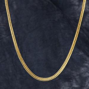 Collana <span class=keywords><strong>Sottile</strong></span> KRKC&CO Hip Hop con Chiusura a Moschettone, Catena Franco Placcata <span class=keywords><strong>Oro</strong></span> 14k, 3mm 24 Pollici - Product Image 1