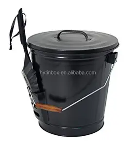 Customizable Color Powder Coated Galvanized Steel <strong>Coal</strong> <strong>Bucket</strong> Scuttles <strong>With</strong> <strong>Lid</strong> and Shovel - Product Image 1