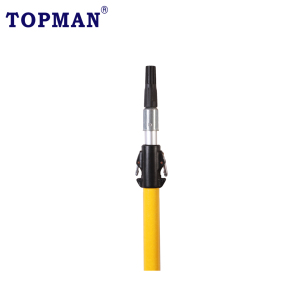 TOPMAN <span class=keywords><strong>Rouleau</strong></span> à <span class=keywords><strong>peinture</strong></span> en fibre de verre/aluminium de 4 pieds, <span class=keywords><strong>perche</strong></span> <span class=keywords><strong>télescopique</strong></span> en aluminium, double verrouillage avec vis en alliage de zinc conique - Product Image 3