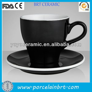 black ceramic high quality <strong>bright</strong> colored <strong>espresso</strong> <strong>cup</strong> &amp; saucer - Product Image 1