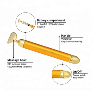 Giappone 24 k Barra Bellezza Oro V Linea Viso di Sollevamento Wand Massager Per La Cura Del Viso