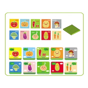 Jeu de puzzle éducatif pour enfants avec 41 pièces de légumes colorés et 11 cartes - Product Image 4