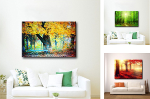 Sol y hermoso árbol de ensue moderna arte de la lona impresión de la pintura para la decoración casera - Product Image 3