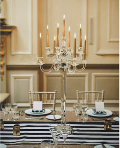 <strong>Large</strong> Crystal Centerpieces for Wedding Table Crystal Candelabra 9 Arms <strong>Candlesticks</strong> - Product Image 2