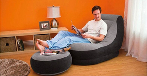 <span class=keywords><strong>Fauteuil</strong></span> Gonflable <span class=keywords><strong>Intex</strong></span> 68564 Chaise Longue 99 cm * 1,30 m * 76 cm en Tissu pour Salon Extérieur Chambre Loisirs Meubles de Maison - Product Image 4