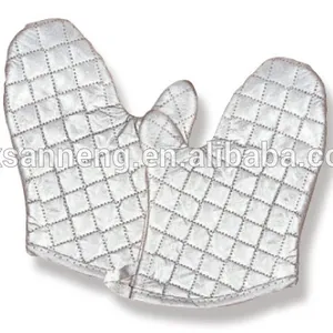 Silver Coated 100% Cotton Oven Mitt With Silicone Coat