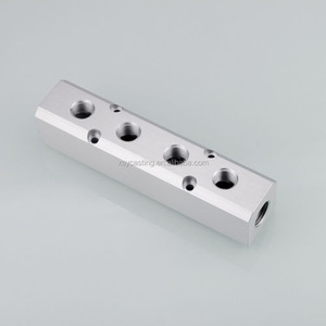 <span class=keywords><strong>CNC</strong></span> Turned <span class=keywords><strong>Milled</strong></span> Nhôm Phân Phối Nước Manifold Khối Với Mount Holes - Product Image 3