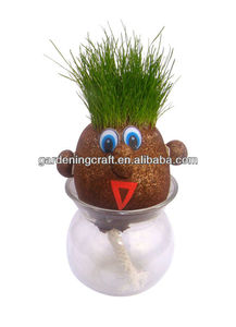 Novedosa Muñeca de Cabeza de Hierba para Halloween, DIY, Divertida y Creativa, Decoración para el Hogar, Oficina, Escritorio, Juguete Educativo para Niños - Product Image 3