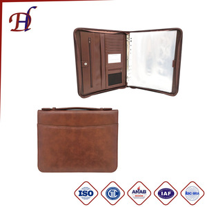 Nuevo Profesional cartera con cremallera maletín <span class=keywords><strong>ejecutivo</strong></span> con asas pu A4 tamaño cartera Cartera de cuero - Product Image 1
