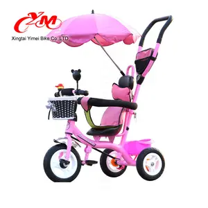 Hot ! 2018 Christmas present baby girl tricycle/Pink girls trikes with rubber wheels/little baby pink trike with umbrella