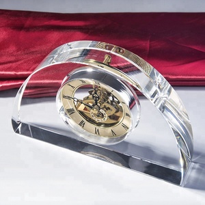 Venta al por mayor de regalos de negocios en línea Escritorio de oficina reloj de mesa inteligente de cristal para decoración del hogar recuerdos de boda - Product Image 4