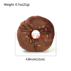 Yüksek kalite dolması gıcırtılı peluş köpek Pet köpek <span class=keywords><strong>Donut</strong></span> oyuncak
