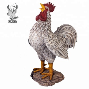 Estatua de Fibra de Vidrio Personalizada, Estatua Grande de Gallo de Poliresina, Escultura de Resina Animal <span class=keywords><strong>en</strong></span> Venta - Product Image 5