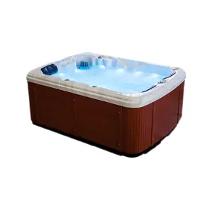 Deluxe Series Massage Spa Tub 3 Person Indoor Bathtub With Stair