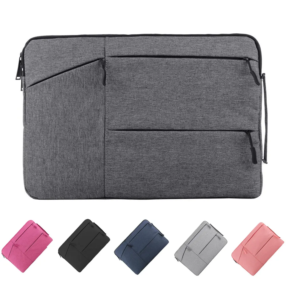 Gery Warna Laptop Sleeve Tas Laptop Komputer Tas dengan Oxford Kain untuk 10 11 12 13 14 15 16 17 Inch Laptop