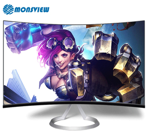 Monitor LED Curvo <span class=keywords><strong>para</strong></span> Juegos de <span class=keywords><strong>PC</strong></span> de 23.8/24 Pulgadas, 1K/2K, Pantalla Curva sin Bordes con HD-MI y DP - Product Image 4