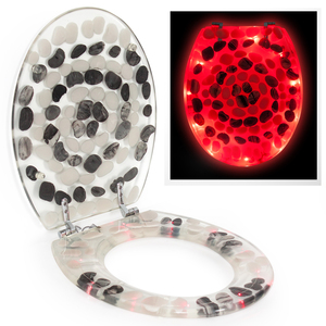 Led灯树脂马桶座圈，LED坐便器带石材设计 - Product Image 2