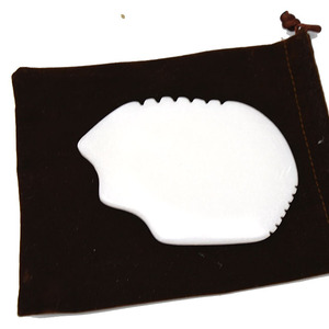 Manual Massage Scrapping Tool Natural <strong>White</strong> <strong>Jade</strong> <strong>Gua</strong> <strong>Sha</strong> Health Healing Care Massage Stone Bian Stone Guasha - Product Image 2