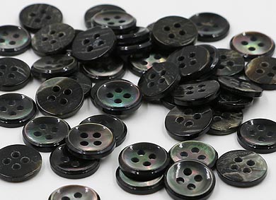 Bottoni In Madreperla Naturale Nera, 10 Pezzi, 18 Mm, 4 Fori, Superficie Piana Per Cucito E Fai Da Te