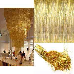 <span class=keywords><strong>Rideau</strong></span> de <span class=keywords><strong>franges</strong></span> en feuille de paillettes métalliques de 2 m/3 m pour les décorations de mariage/de fête - Product Image 1