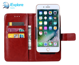 Iexplore lên xuống đẩy kéo lật bìa PU da phổ thẻ Wallet trường hợp điện thoại cho điện thoại thông minh <span class=keywords><strong>iPhone</strong></span> 16 Promax Samsung S24 - Product Image 2