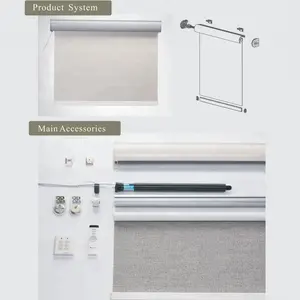 Electric Roller Blinds Electric Automatic Wifi Blackout Roller Blinds With Cassette