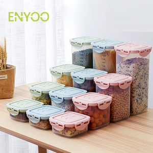Portable Storage Bin Container Sealed Clear Plastic Food Saver for Rice,food,macaroni